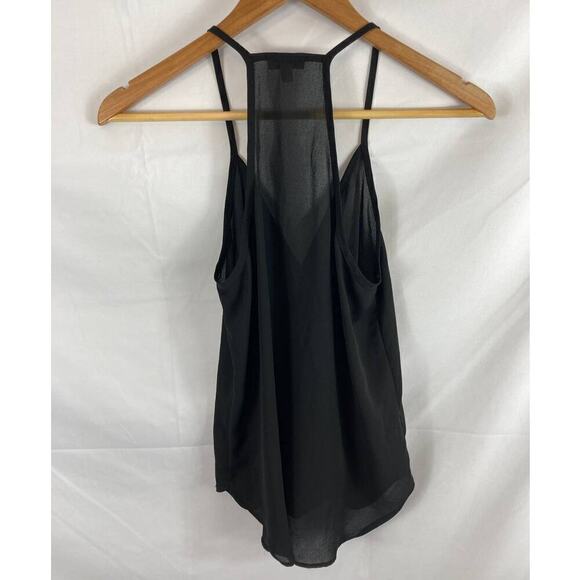 Lily White Sleeveless V Neck Chiffon Surplus Wrap Blouse XS - Picture 4 of 4